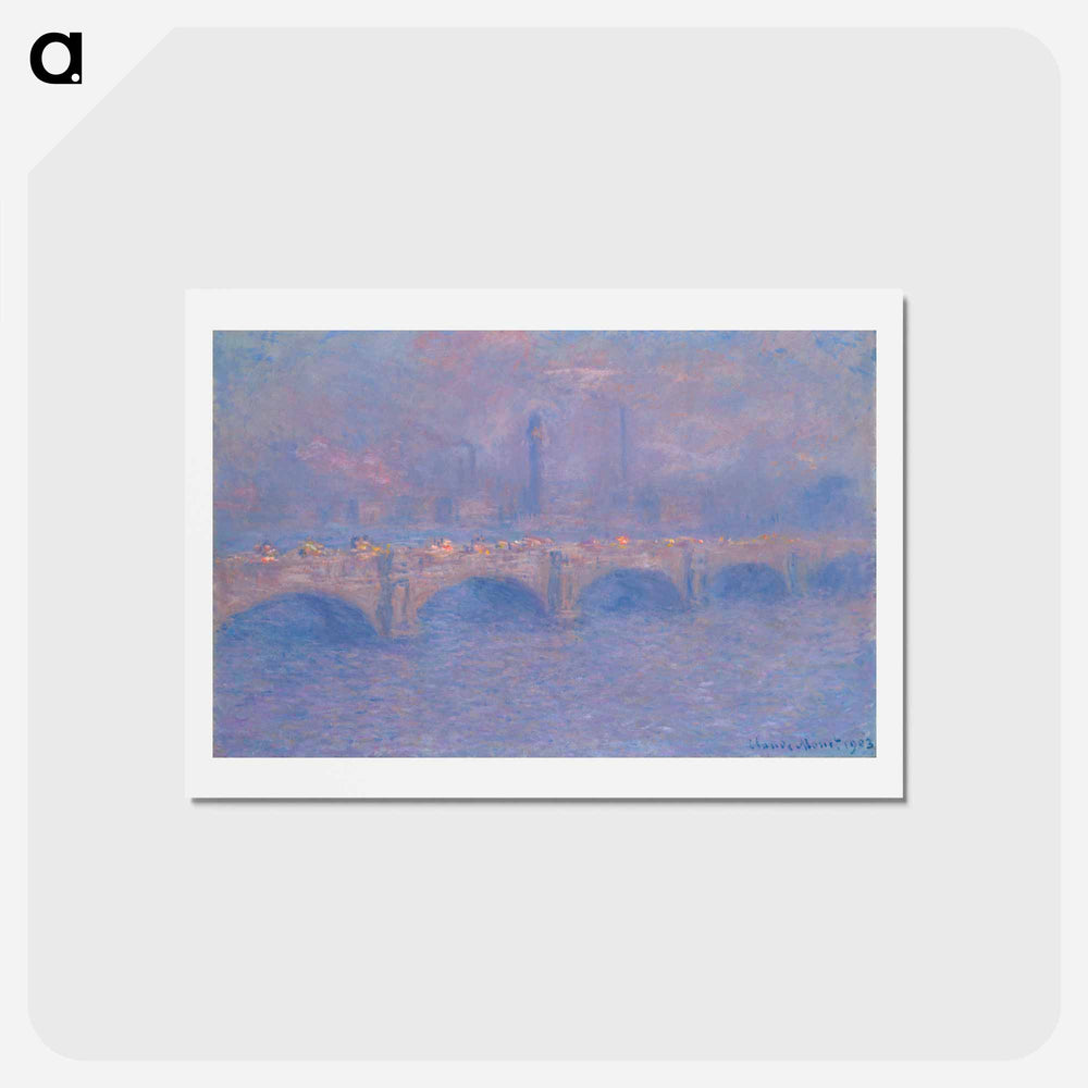 Waterloo Bridge, Sunlight Effect - クロード モネ Postcard.