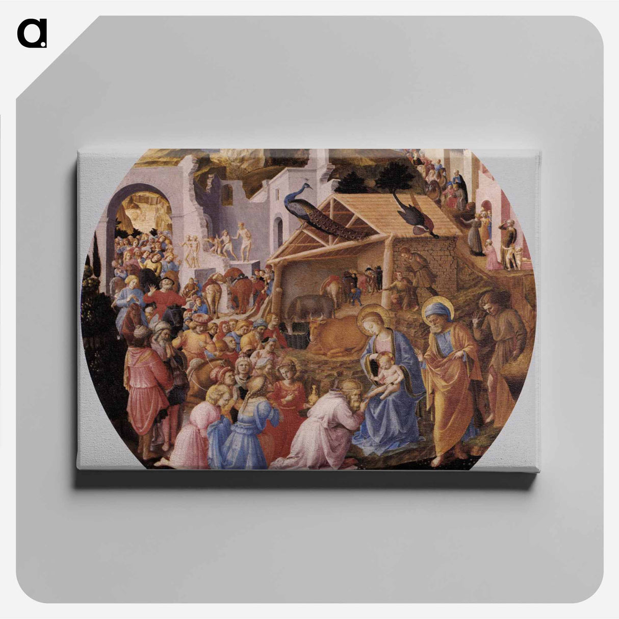 アートパネル-Adoration of the Magi - フラ アンジェリコ Canvas.