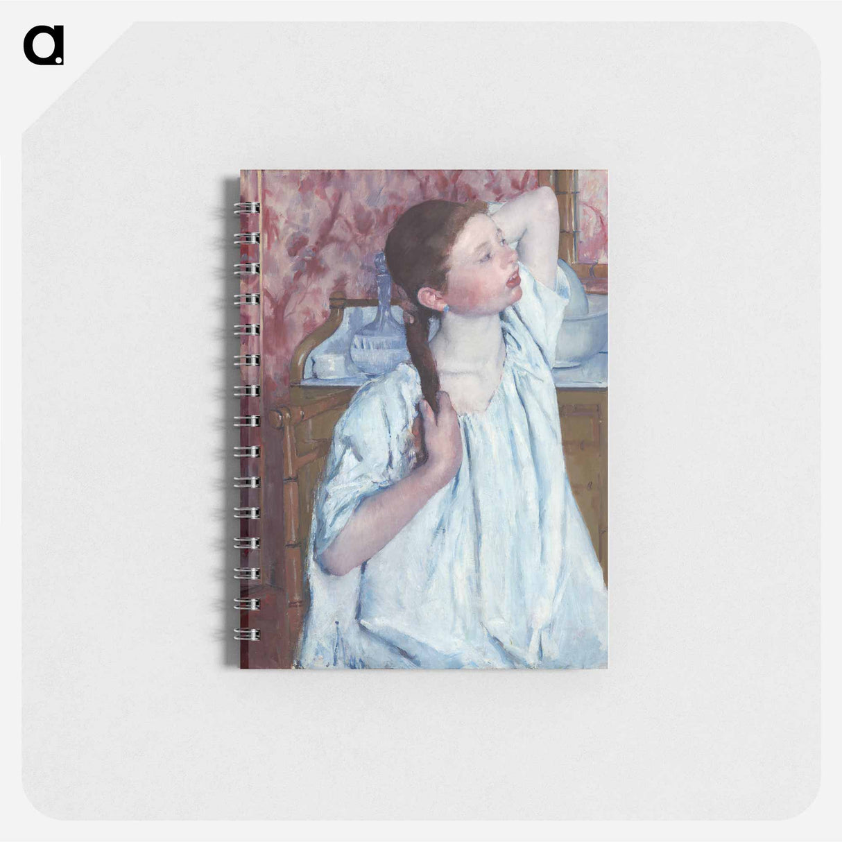 Girl Arranging Her Hair - メアリー カサット Memo.