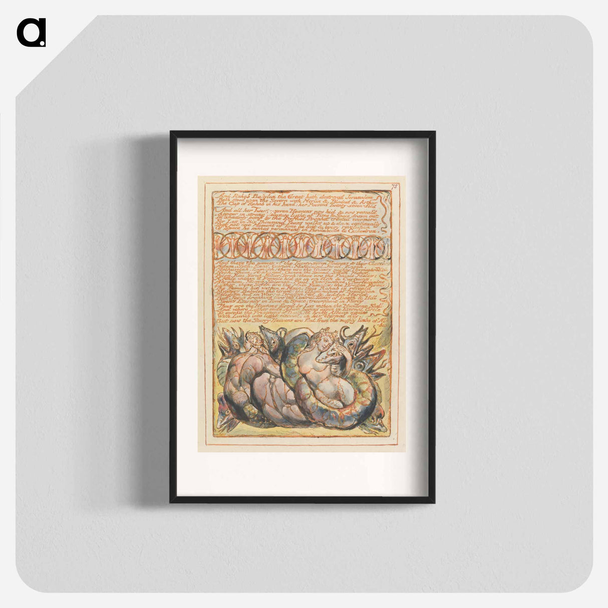 Jerusalem, Plate 75, "And Rahab Babylon the Great" - William Blake Poster.
