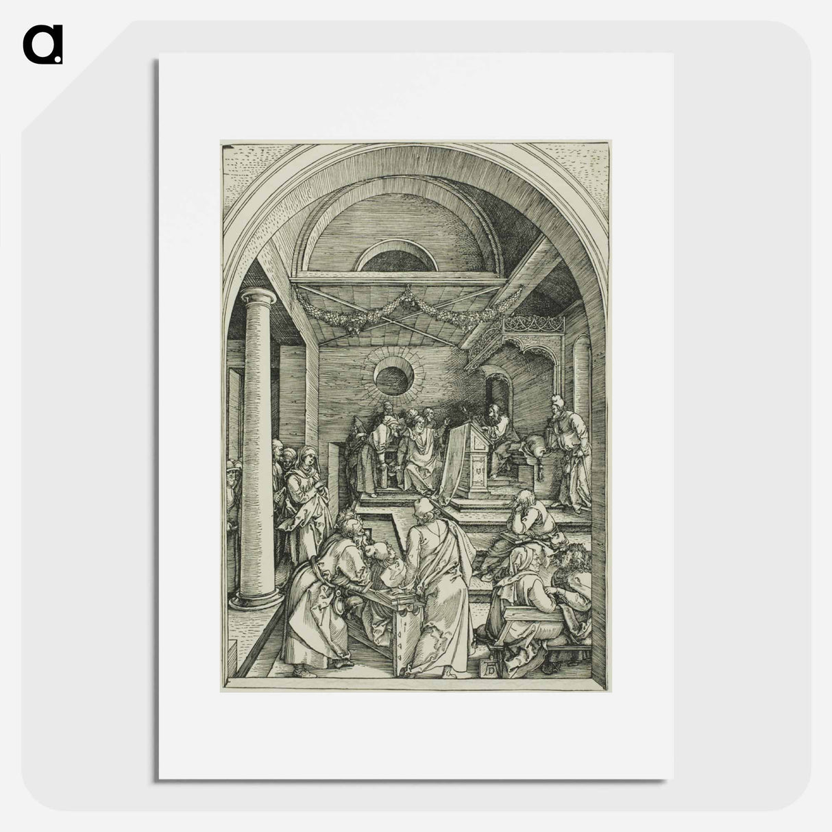 Christ Among the Doctors - アルブレヒト デューラー Poster.