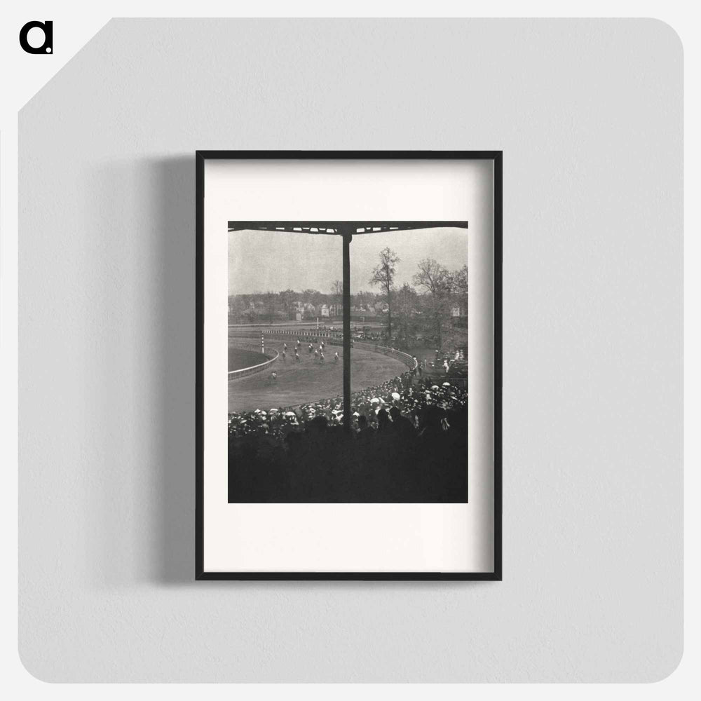 Going to the Post, Morris Park - アルフレッド スティーグリッツ Poster.