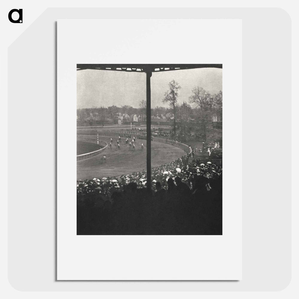Going to the Post, Morris Park - アルフレッド スティーグリッツ Poster.