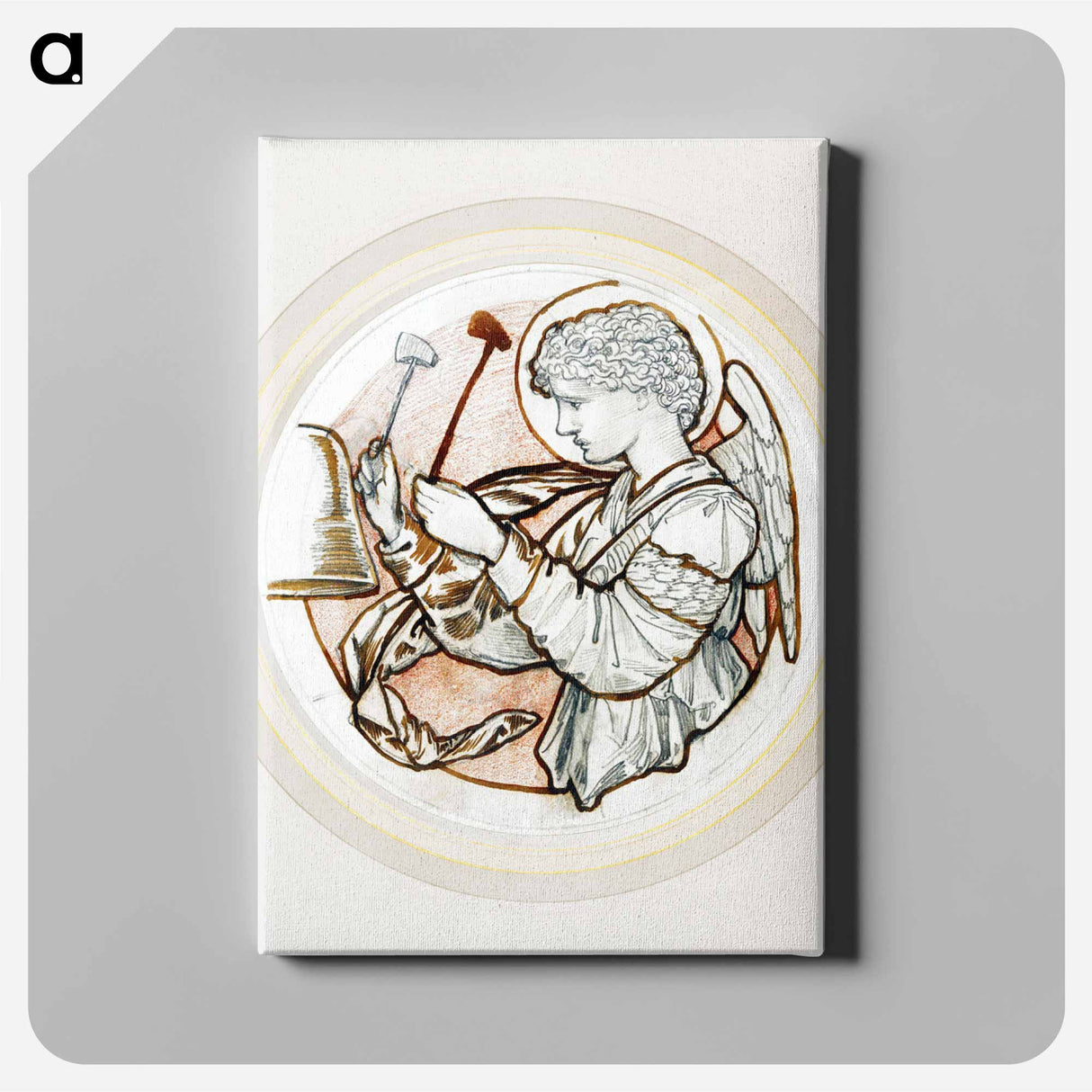 Angel Playing on Bells - エドワード バーン ジョーンズ Canvas.