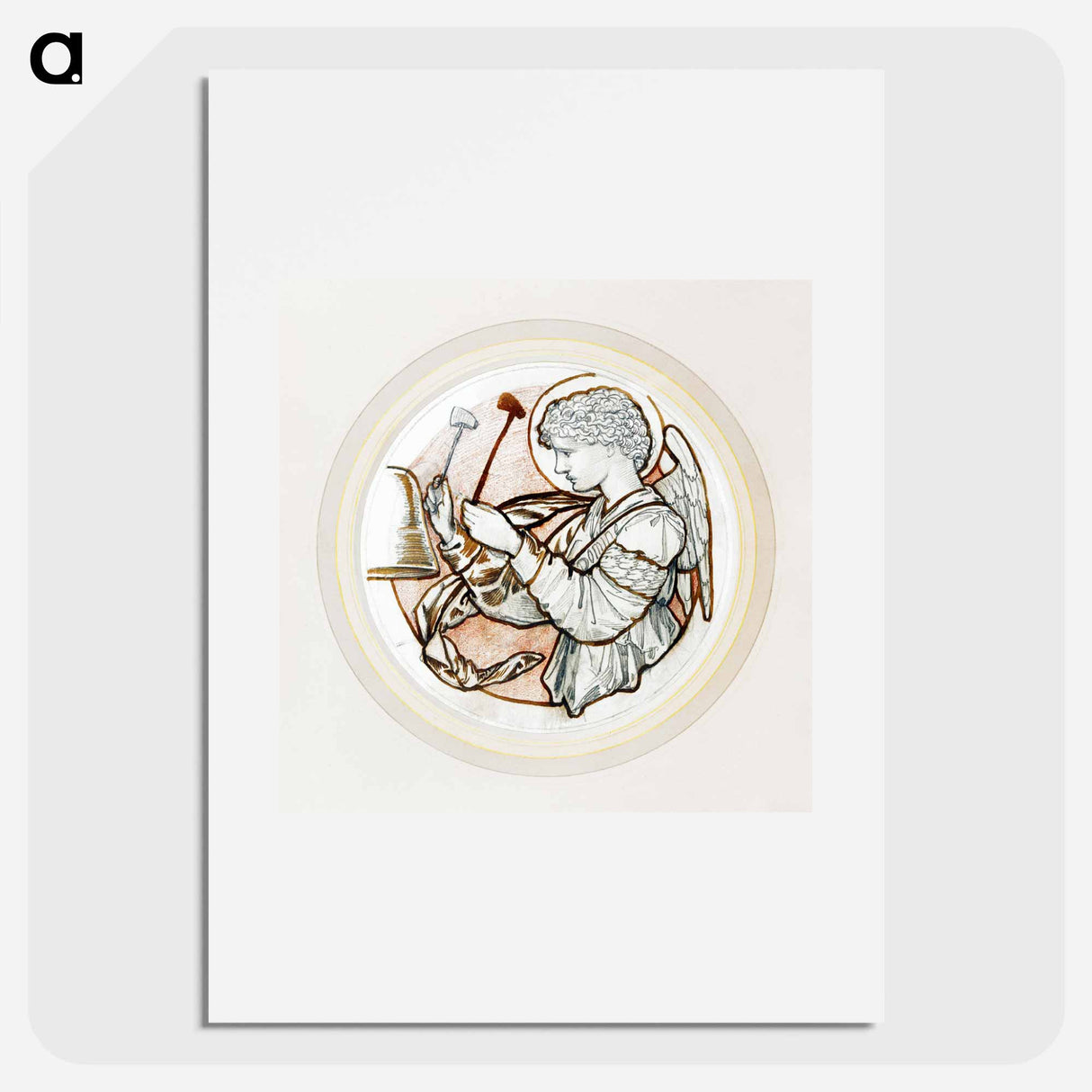 Angel Playing on Bells - エドワード バーン ジョーンズ Poster.