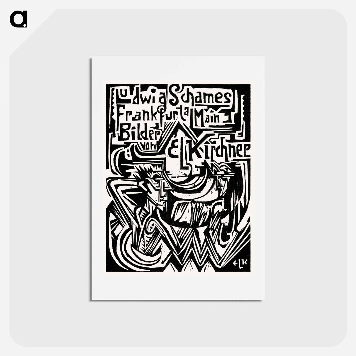 アートポストカード-Ludwig Schames, Frankfurt am Main print in high resolution by Ernst Ludwig Kirchner. Original from The Los Angeles County Museum of Art. Digitally enhanced by rawpixel. - エルンスト ルートヴィヒ キルヒナー Postcard.