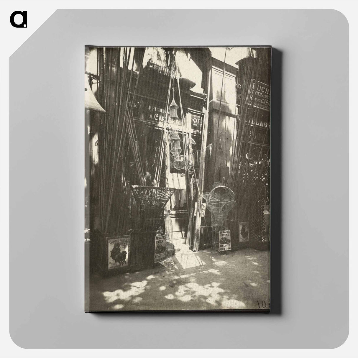 アートパネル-Boutique de marchand d'articles de pêche, Quai de la Mégisserie
- ウジェーヌ アジェ Canvas.