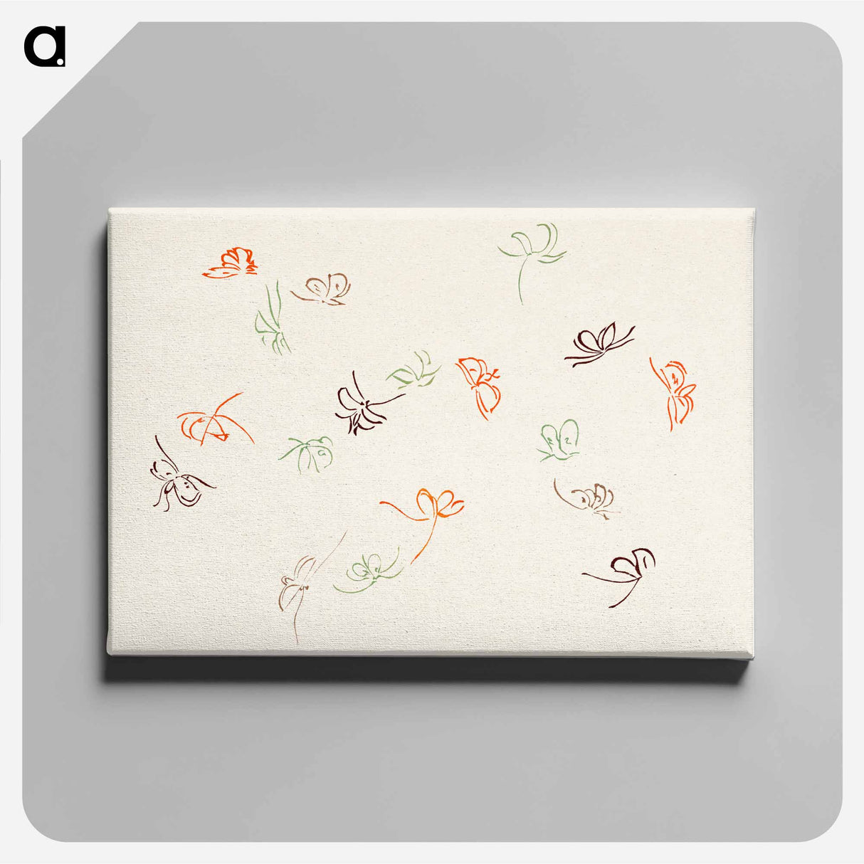 アートパネル-One Thousand Butterflies - 神坂 雪佳 Canvas.