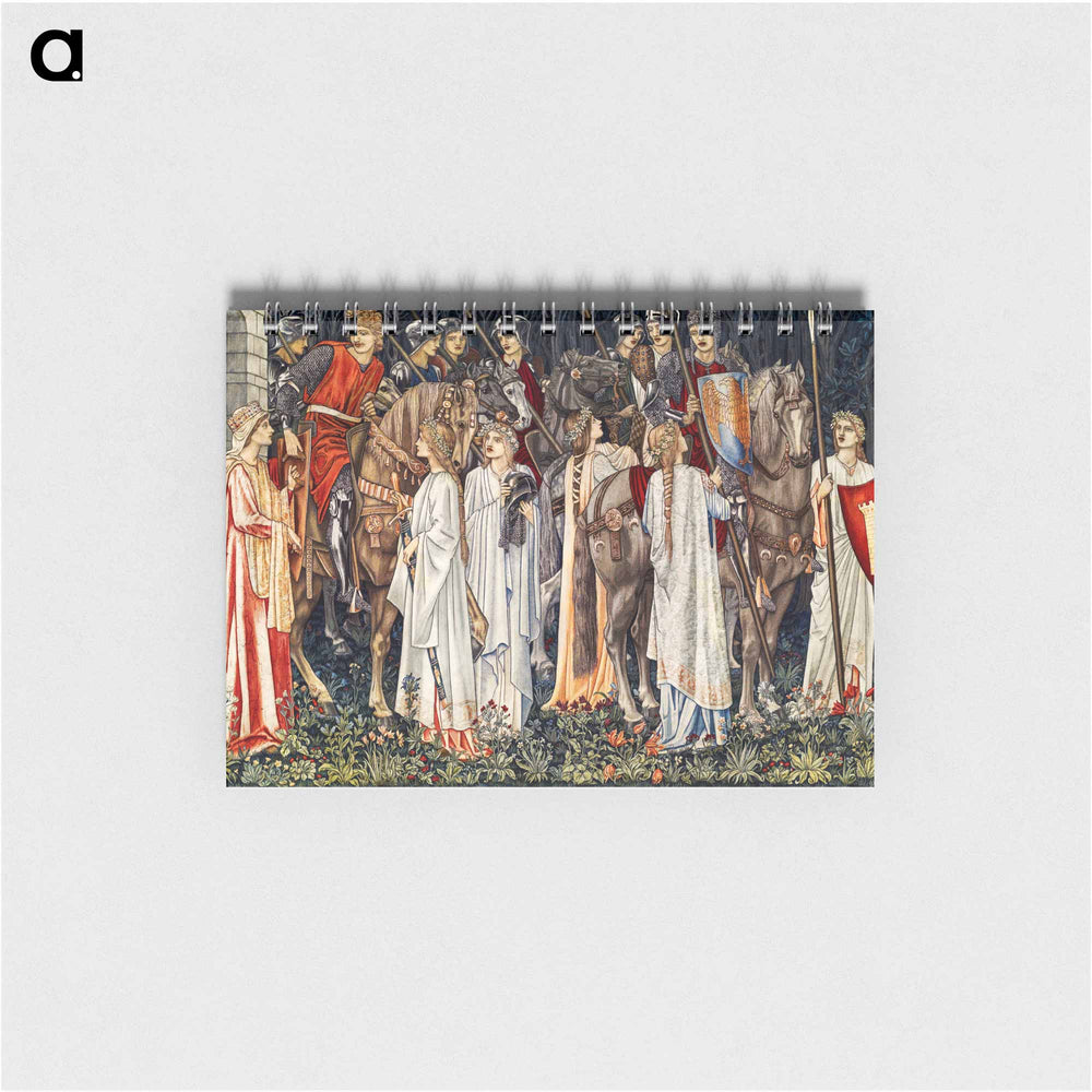 Quest for the Holy Grail Tapestries: The Arming and Departure of the Knights - ウィリアム モリス Memo.