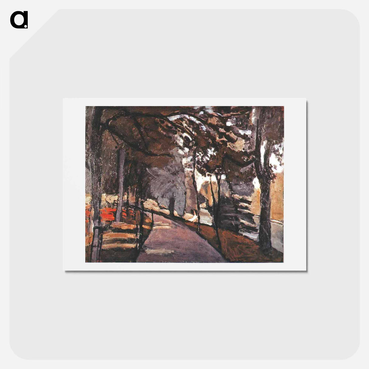 アートポストカード-The path in the Bois de Boulogne - アンリ マティス Postcard.
