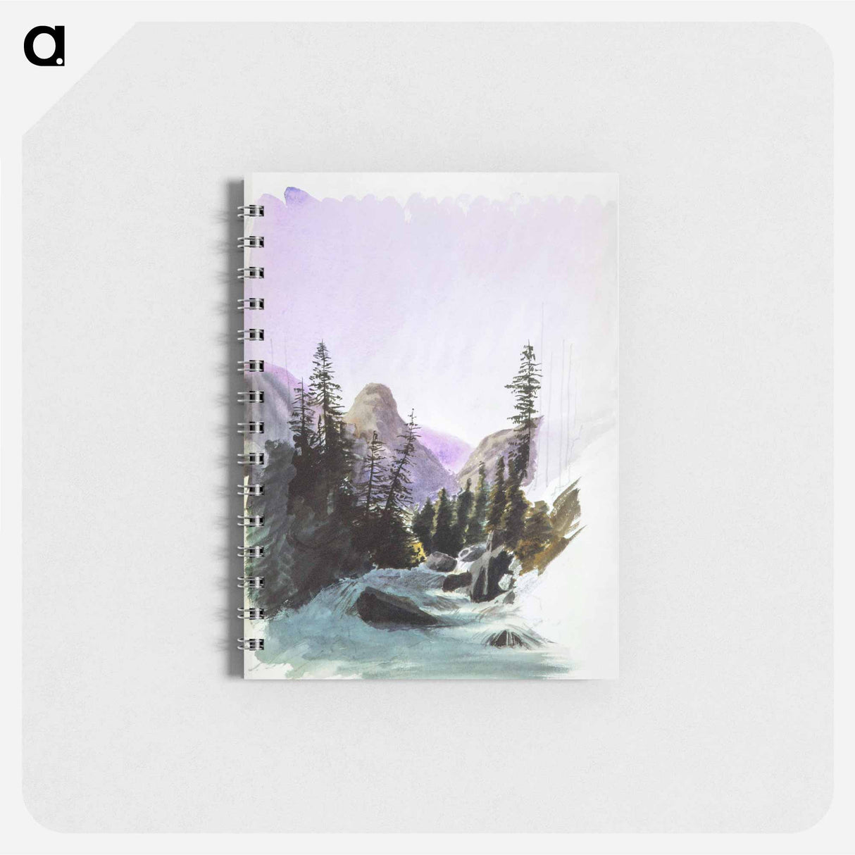 アートメモ帳-Alpine View, Mürren from Splendid Mountain Watercolours Sketchbook by John Singer Sargent - ジョン シンガー サージェント Memo.