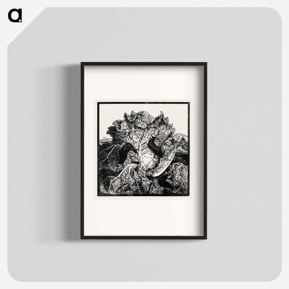 Three slugs on a cabbage - ユリー デ フラーハ Poster.