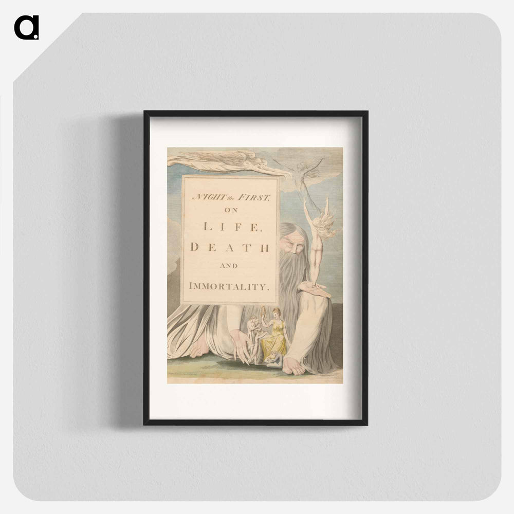 Young's Night Thoughts, Title Page - ウィリアム ブレイク Poster.