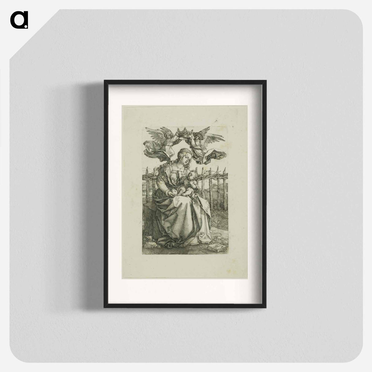 Madonna Crowned by Two Angels - アルブレヒト デューラー Poster.