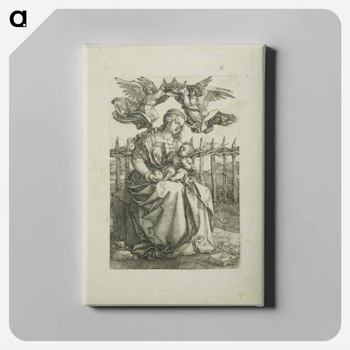 Madonna Crowned by Two Angels - アルブレヒト デューラー Canvas.