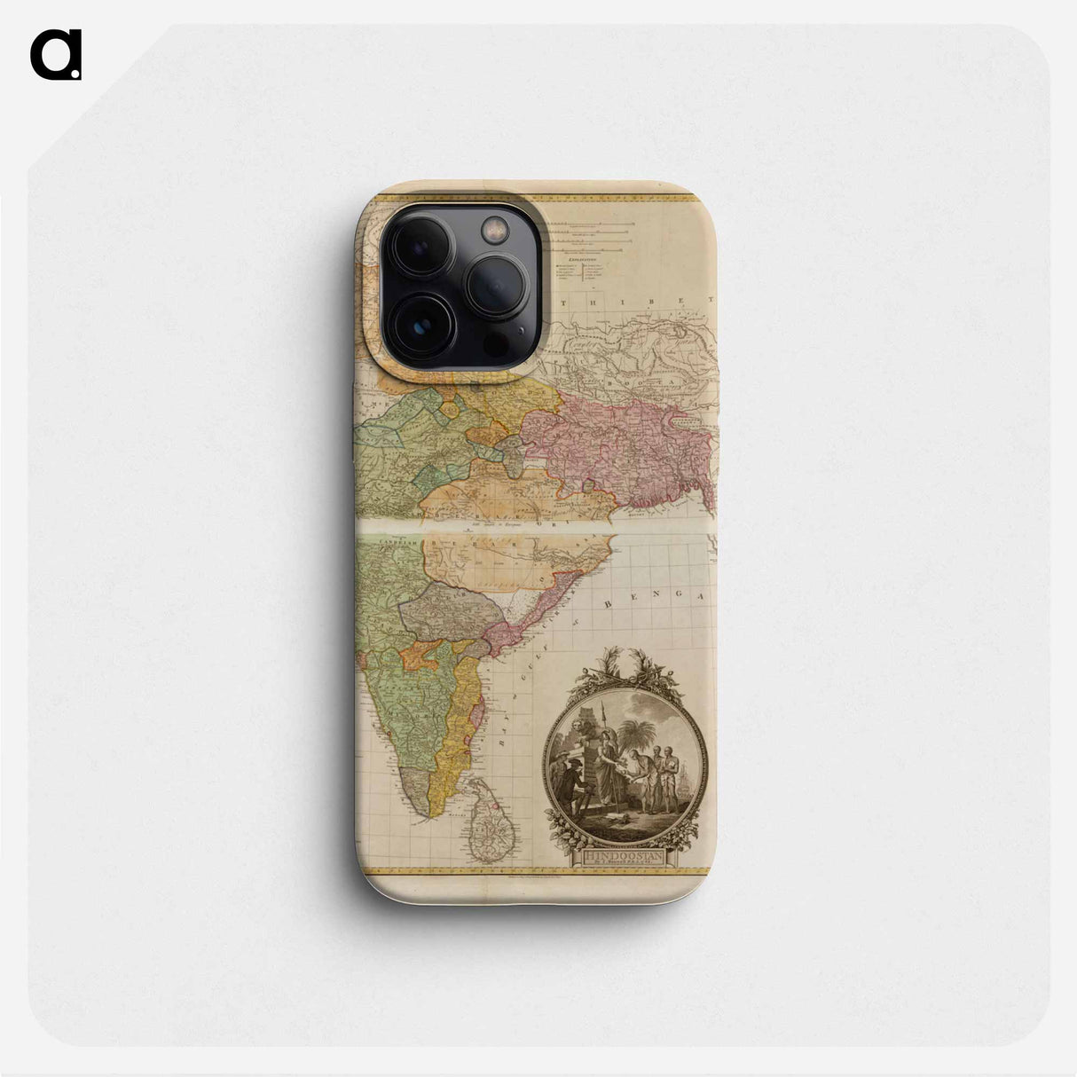 Hindoostan - アンティーク地図 Phone Case.