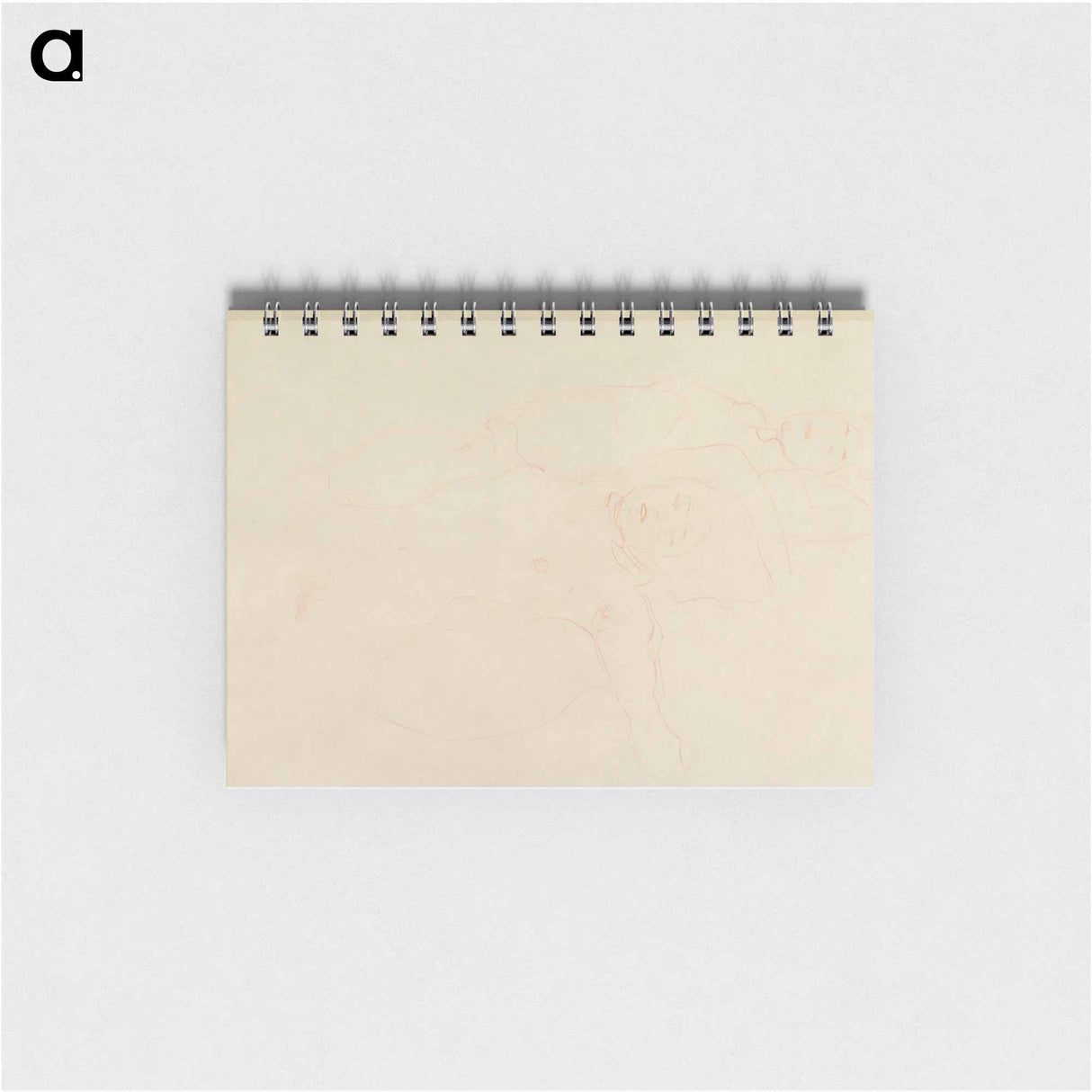 Two Reclining Nudes - グスタフ クリムト Memo.