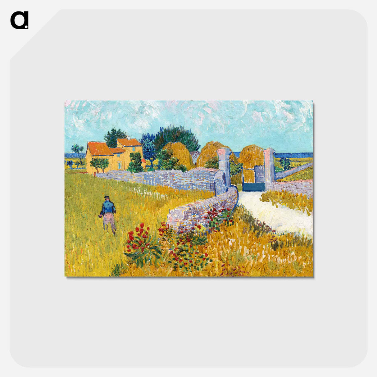 アートポストカード-Farmhouse in Provence - フィンセント ファン ゴッホ Postcard.