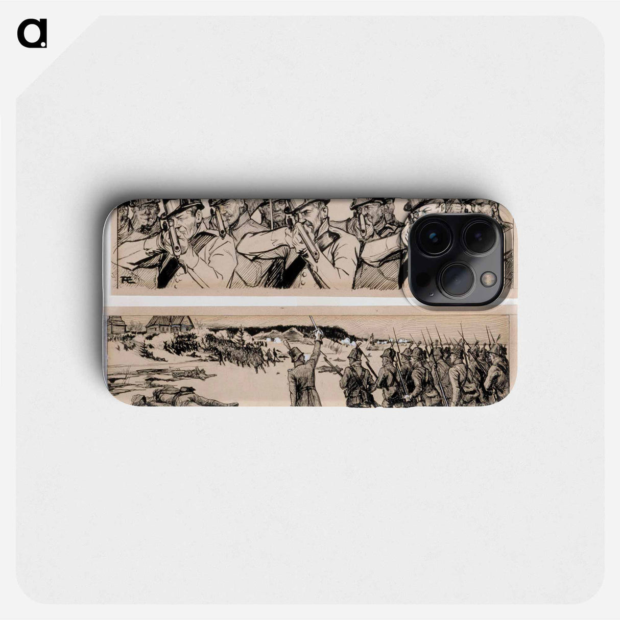 takaisin kääntyy joukot, pois jo käsketyt, ja hertzenkin jo ryntää vasten rantaa - アルバート エーデルフェルト Phone Case.