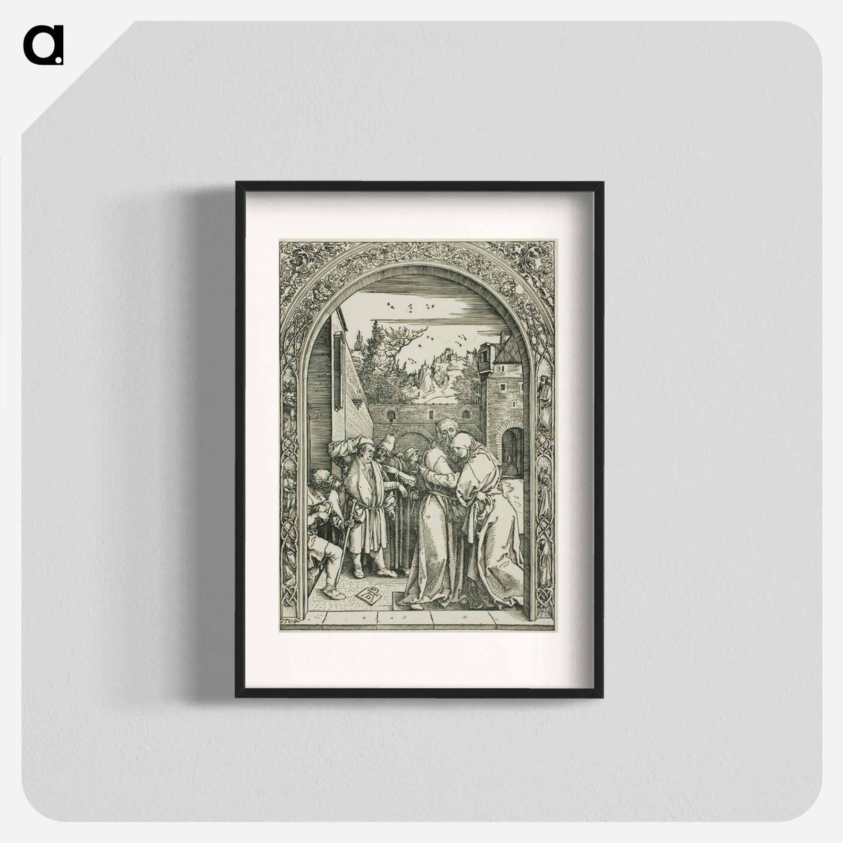 Joachim and St. Anne Meet at the Golden Gate - アルブレヒト デューラー Poster.