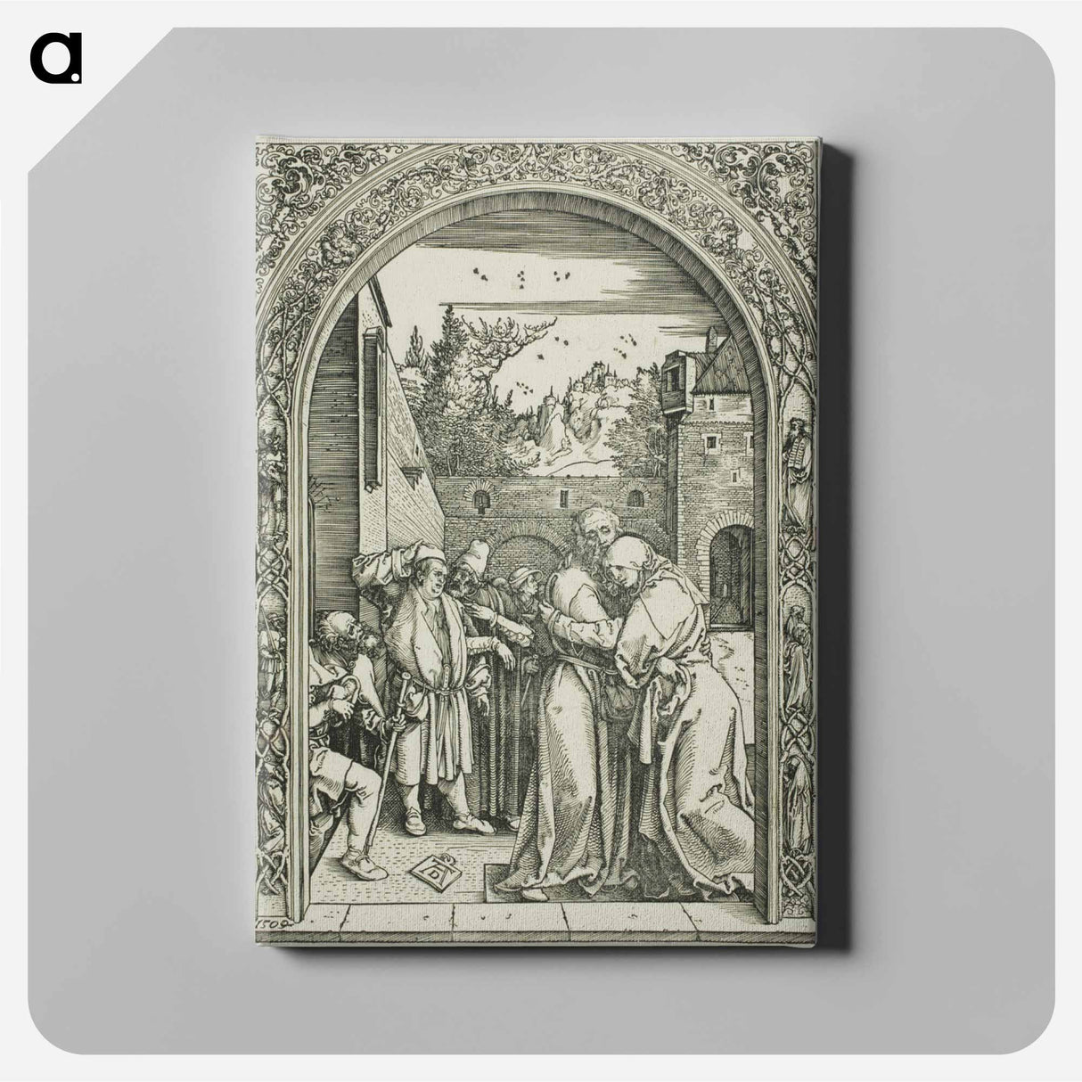 Joachim and St. Anne Meet at the Golden Gate - アルブレヒト デューラー Canvas.