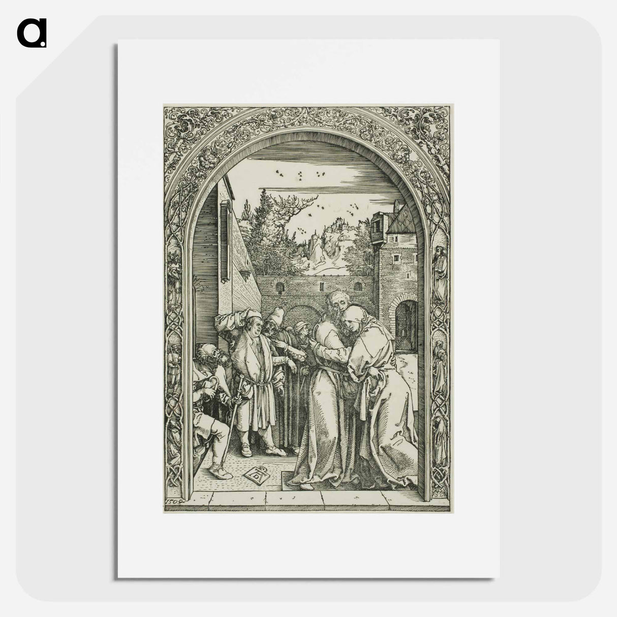 Joachim and St. Anne Meet at the Golden Gate - アルブレヒト デューラー Poster.