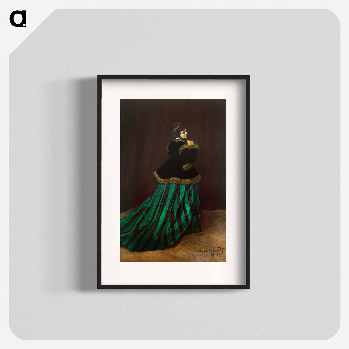 アートポスター-Camille (The Woman in the Green Dress) - クロード モネ Poster.