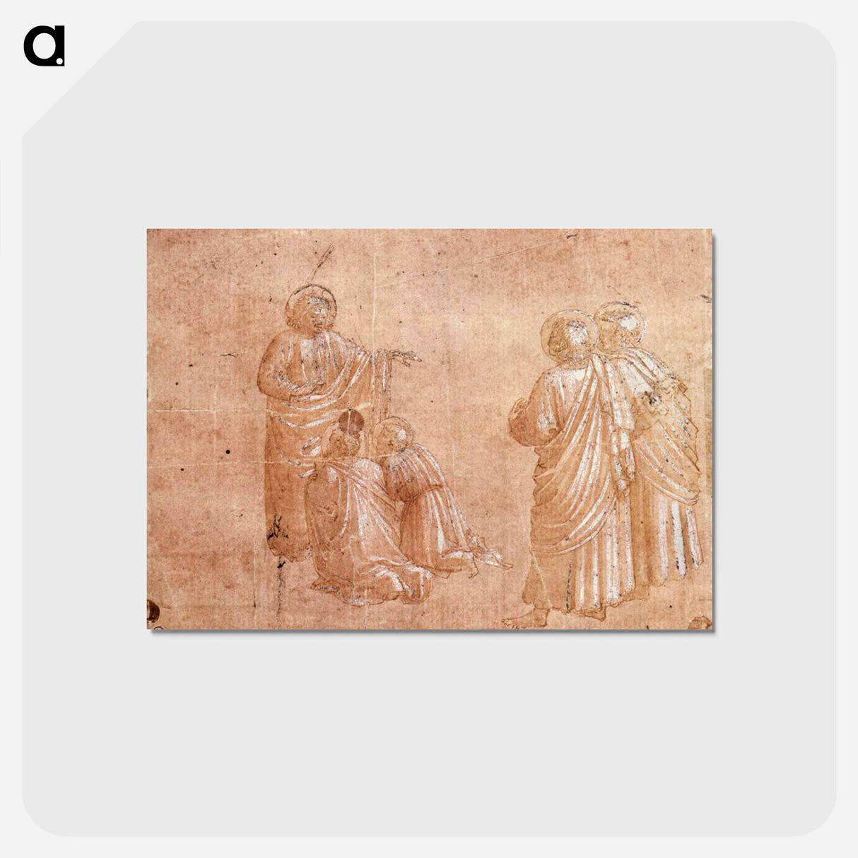 アートポストカード-Institution of the Eucharist - フラ アンジェリコ Postcard.