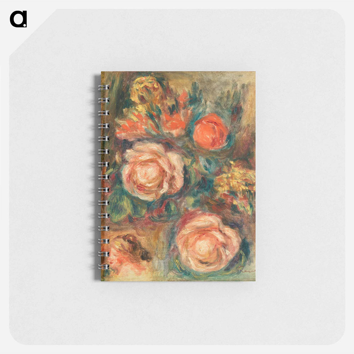 アートメモ帳-Bouquet of Roses - ピエール オーギュスト ルノワール Memo.