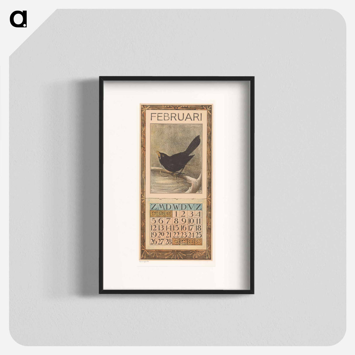 Calendar February with Merel - Theo van Hoytema Poster.
