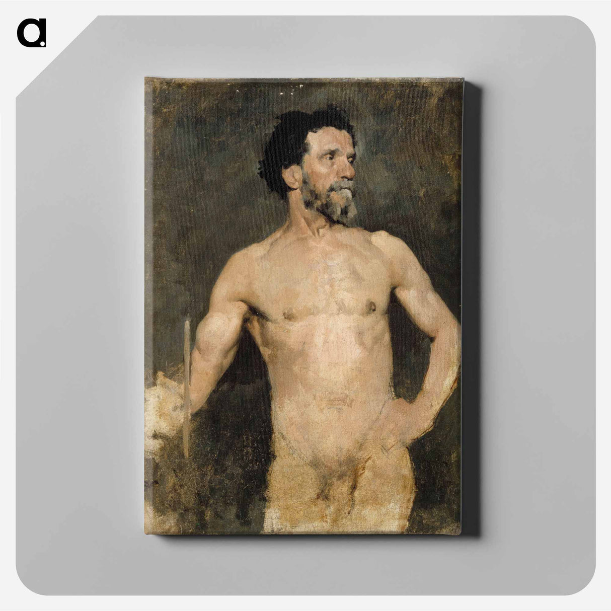 Male model, study - アルバート エーデルフェルト Canvas.