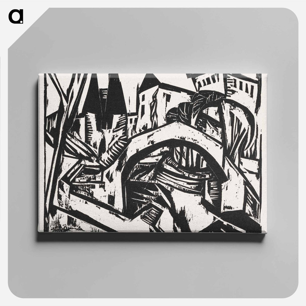 アートパネル-River Bank at Elisabeth - エルンスト ルートヴィヒ キルヒナー Canvas.