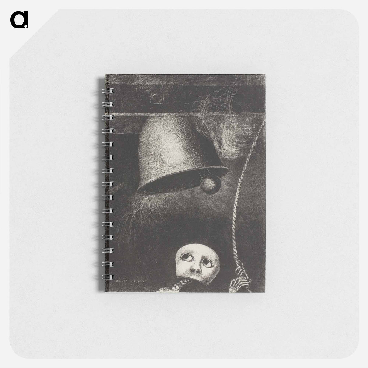 アートメモ帳-A Mask Sounds the Funeral Knell - オディロン ルドン Memo.
