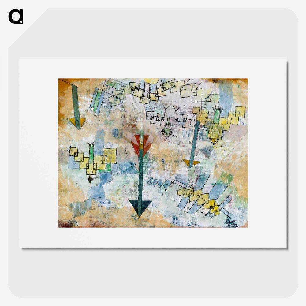 Birds Swooping Down and Arrows
 - パウル クレー Poster.