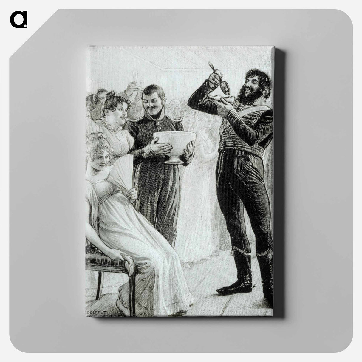 ja viiniä sen täynnä toi ja lähtömaljan joi - アルバート エーデルフェルト Canvas.