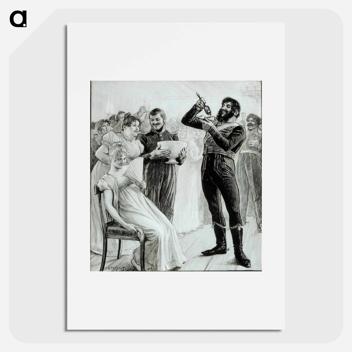 ja viiniä sen täynnä toi ja lähtömaljan joi - アルバート エーデルフェルト Poster.