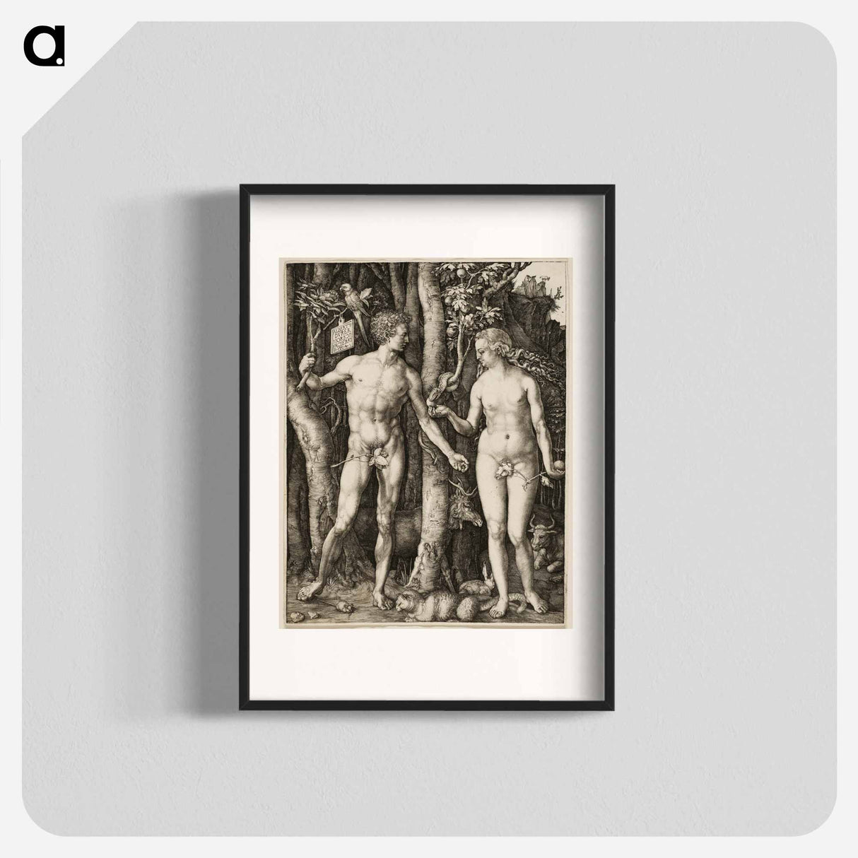 Adam and Eve - アルブレヒト デューラー Poster.