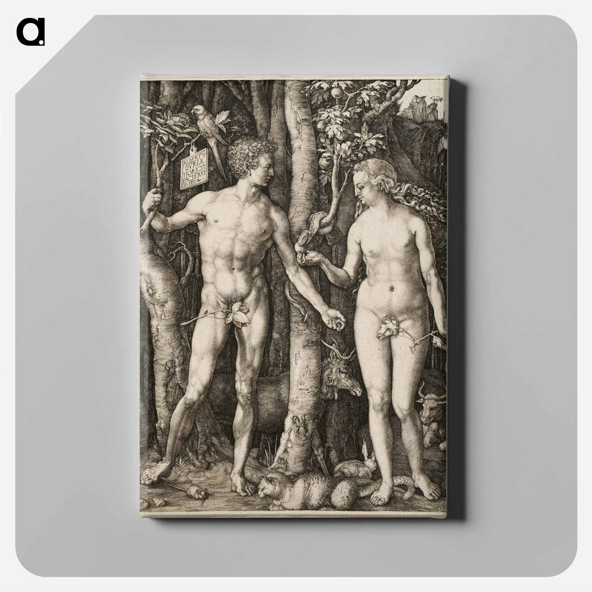 Adam and Eve - アルブレヒト デューラー Canvas.