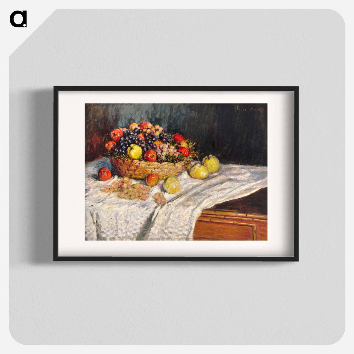 アートポスター-Apples and Grapes - クロード モネ Poster.