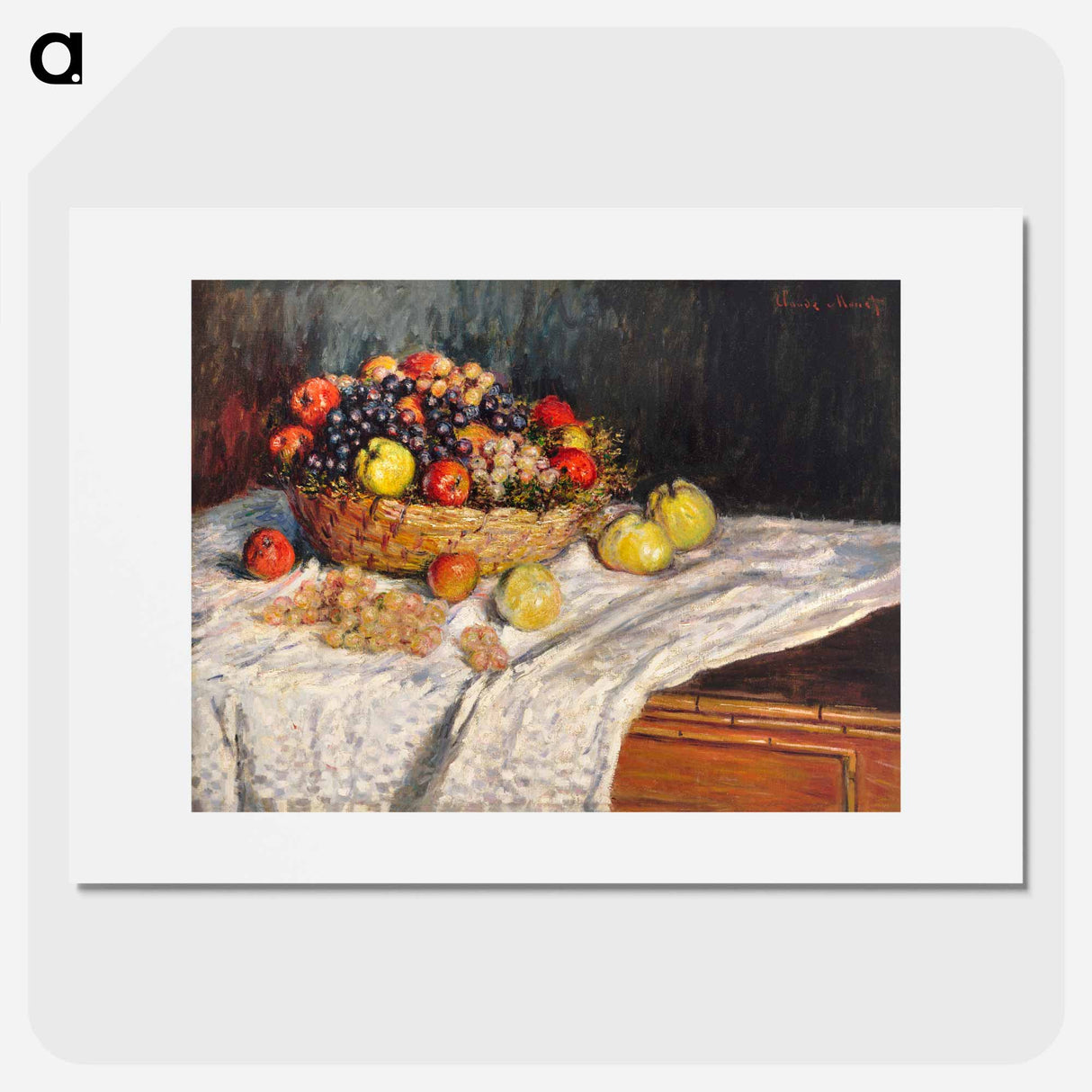 アートポスター-Apples and Grapes - クロード モネ Poster.