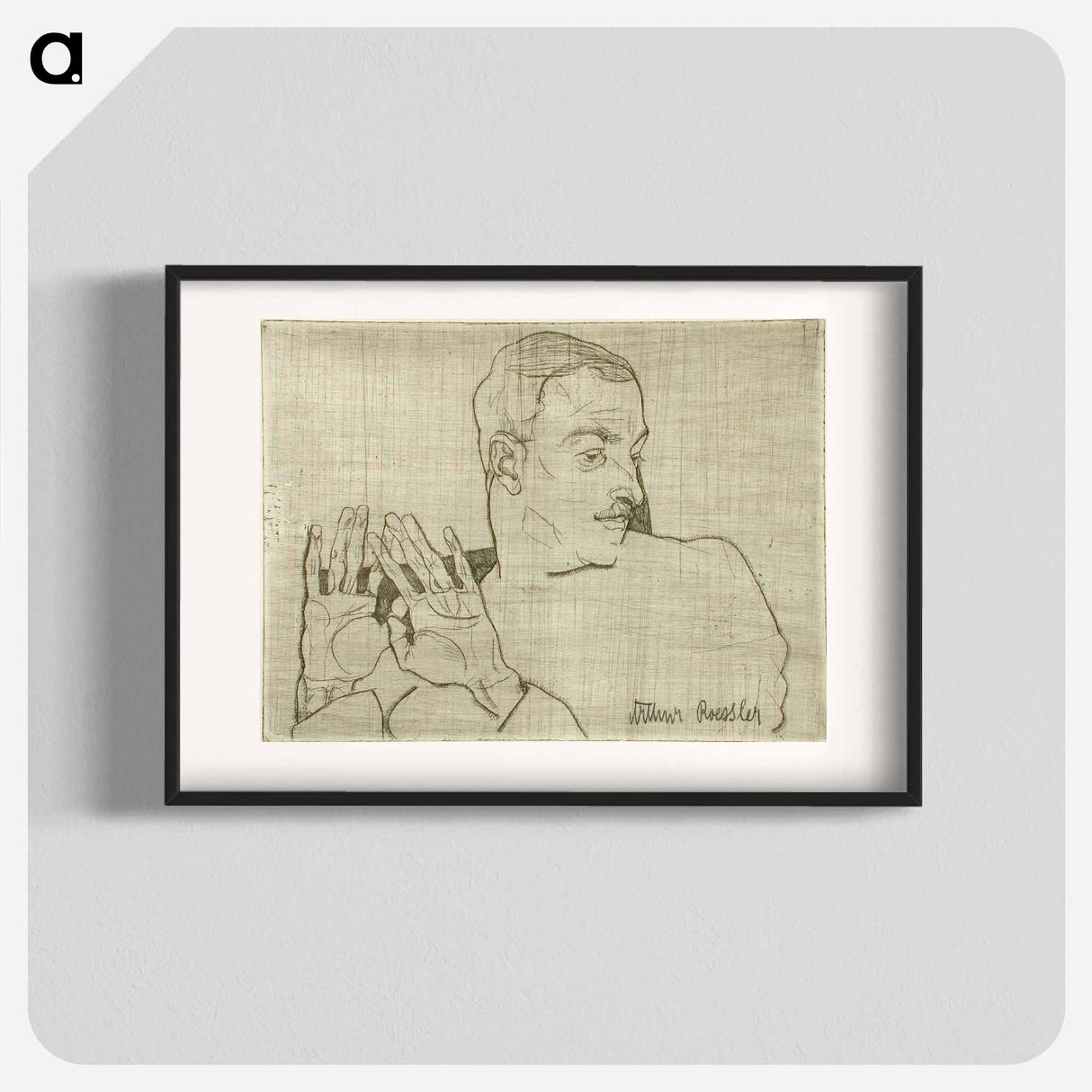 アートポスター-Portrait of Arthur Roessler - エゴン シーレ Poster.