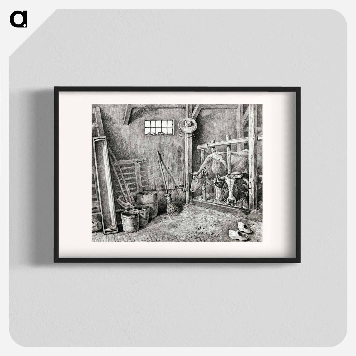 Two cows - ジャン ベルナール Poster.