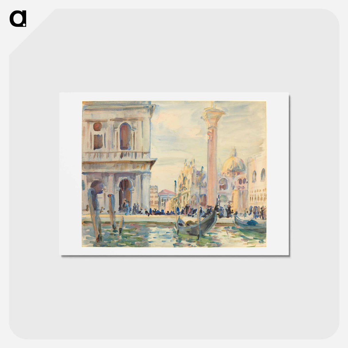 アートポストカード-The Piazzetta - ジョン シンガー サージェント Postcard.