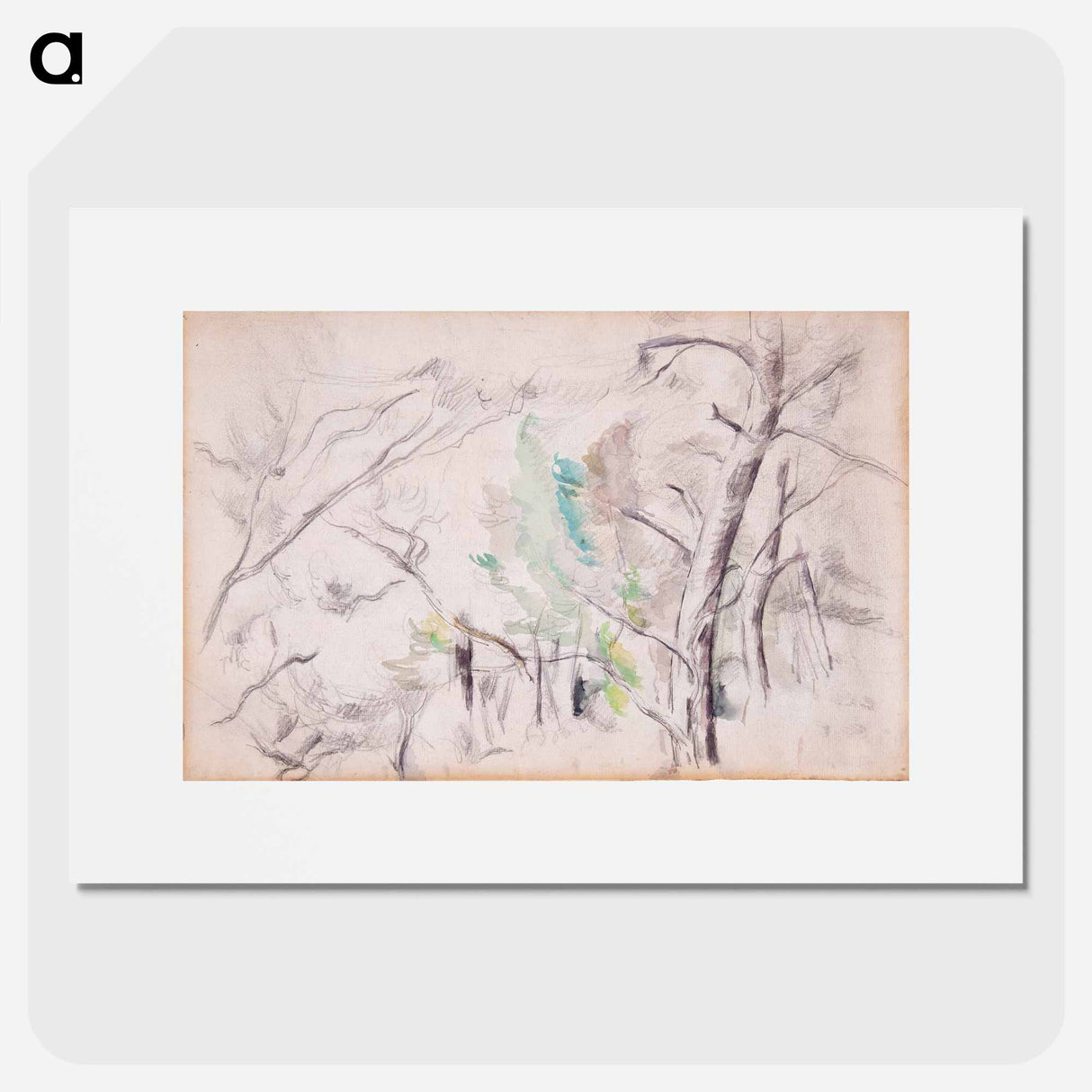 Trees (Arbres) - Paul Cezanne Poster.