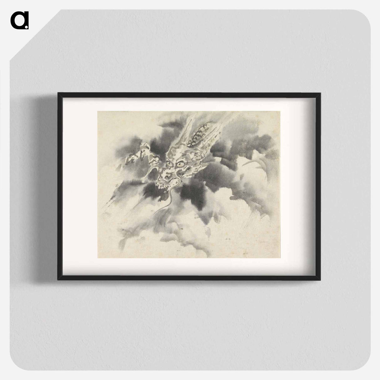 アートポスター-Draak en wolken - 歌川 国芳 Poster.