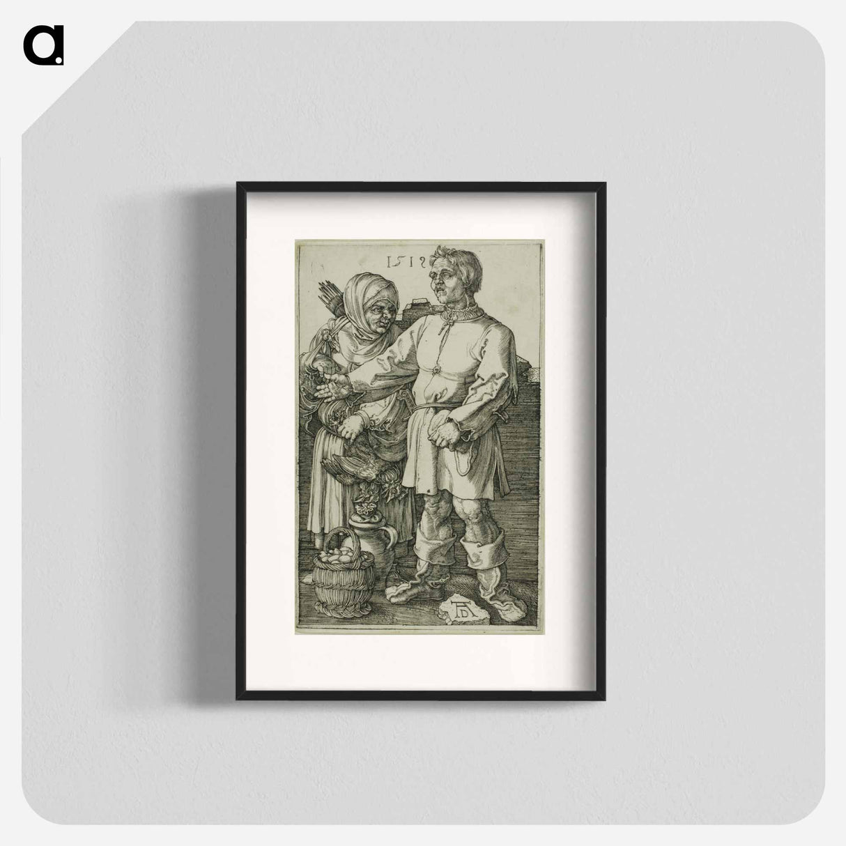 The Peasant and His Wife at Market - アルブレヒト デューラー Poster.