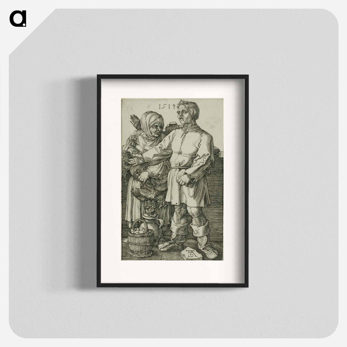 アートポスター-The Peasant and His Wife at Market - アルブレヒト デューラー Poster.