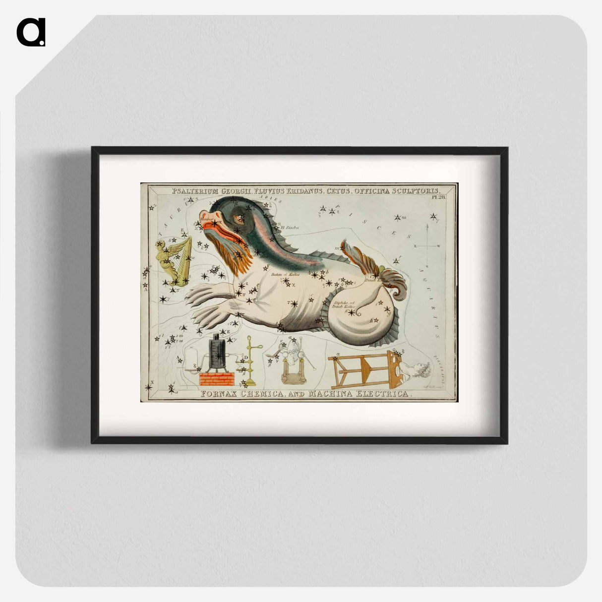 Psalterium Georgii - アンティーク地図 Poster.