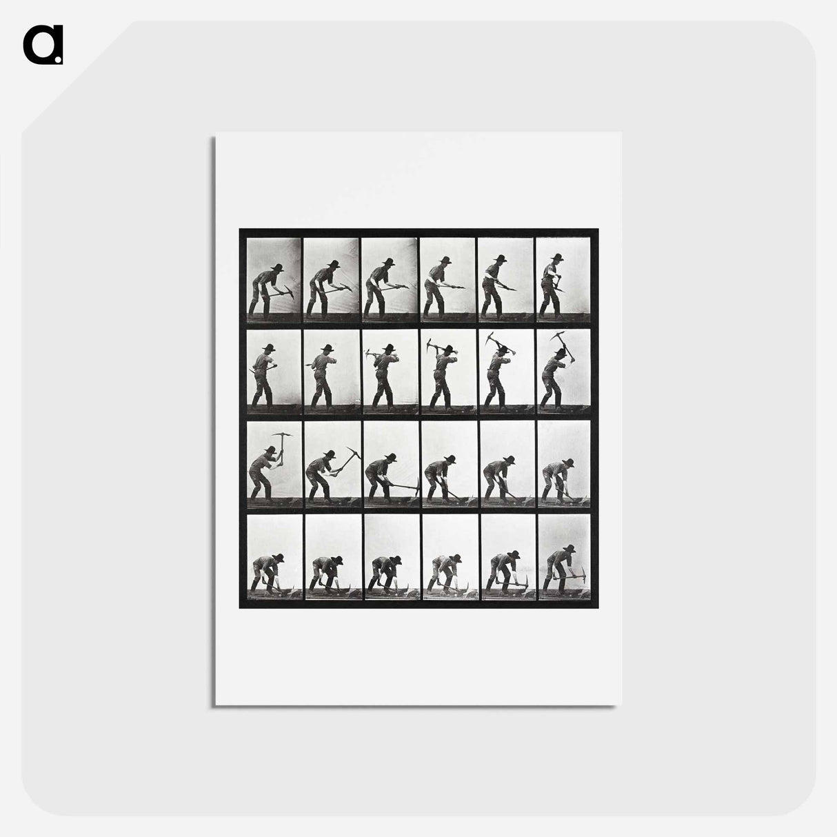 アートポストカード-Animal Locomotion Plate 386
- エドワード マイブリッジ Postcard.