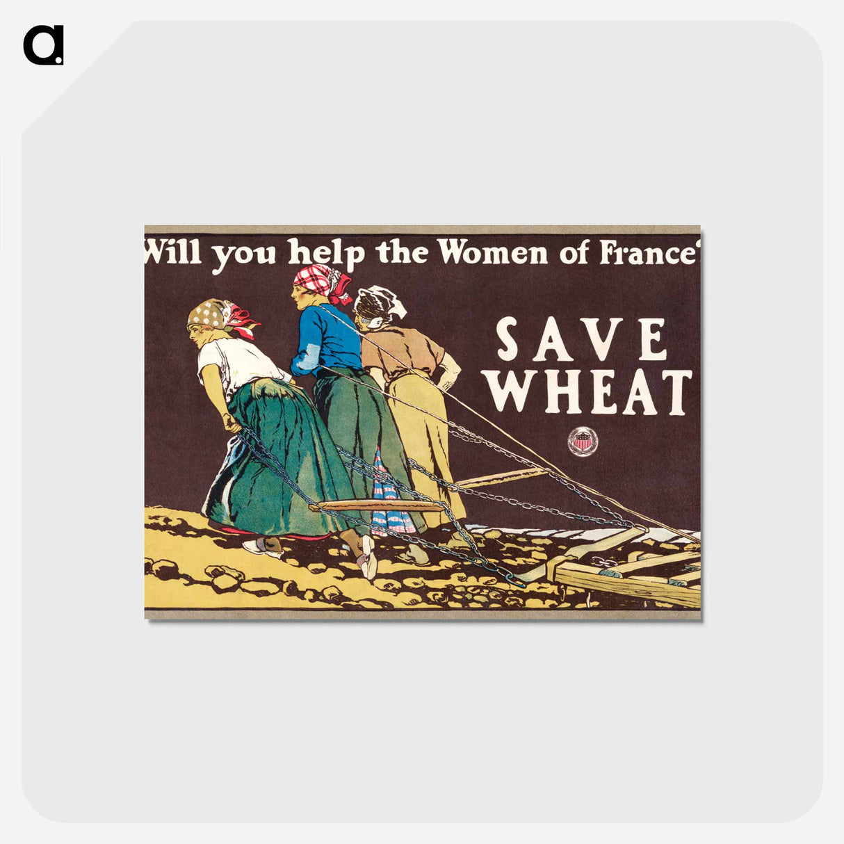 アートポストカード-Will you help the women of France? - エドワード ペンフィールド Postcard.